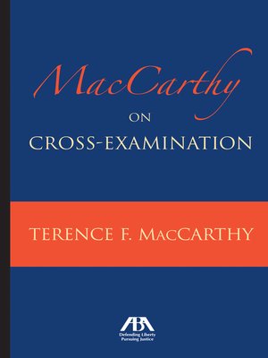 cover image of MacCarthy on Cross-Examination